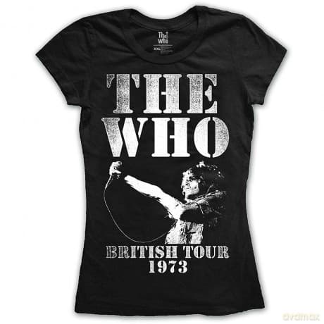 Who - The: The Who Ladies T-Shirt: British Tour 1973 (Black) (XX-Large)