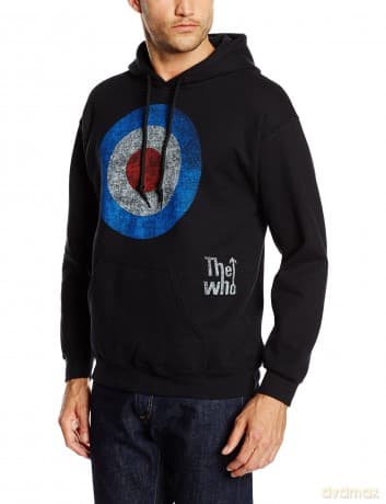 The Who: Men's Pullover Hoodie: Target Distressed (Medium)