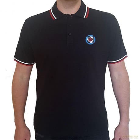 Who - The: The Who Unisex Polo Shirt: Target (Black) (Large)