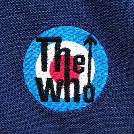 Who - The: The Who Unisex Polo Shirt: Target Logo (Navy Blue) (Medium)