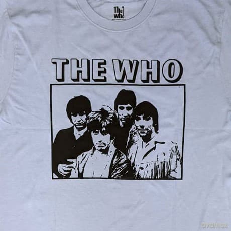 Who - The: The Who Unisex T-Shirt: Band Photo Frame (Blue) (Medium)