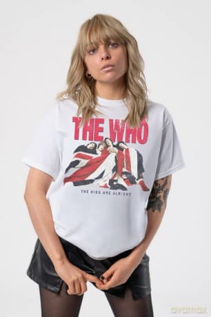 Who - The: The Who Unisex T-Shirt: Kids Are Alright Vintage (White) (Medium)