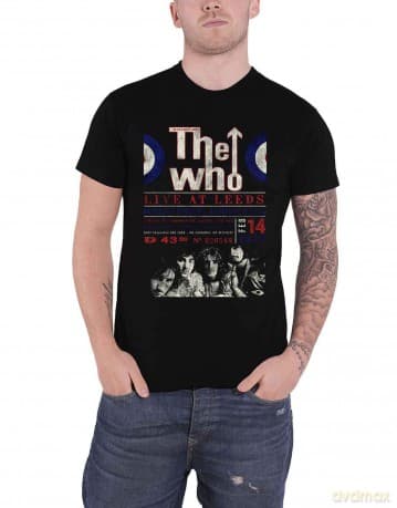 Who - The: The Who Unisex T-Shirt: Live At Leeds '70 (Black) (Large)