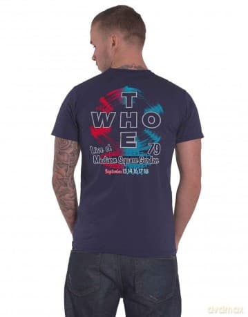 Who - The: The Who Unisex T-Shirt: Long Live Rock '79 (Navy Blue) (Back Print) (Medium)