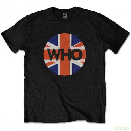 Who - The: The Who Unisex T-Shirt: Union Jack Circle (Black) (Small)