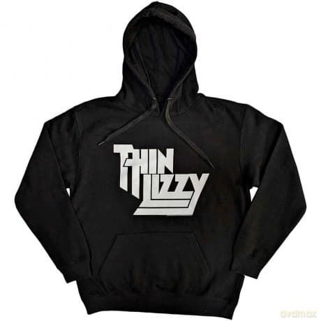 Thin Lizzy: Unisex Pullover Hoodie: Stacked Logo (Black) (Large)