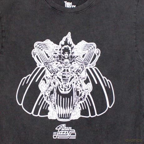 Thin Lizzy: Unisex Stone Wash T-Shirt: Rocker (Charcoal Grey) (Medium)