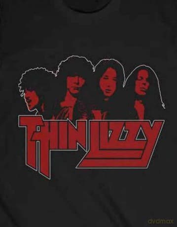 Thin Lizzy: Unisex T-Shirt: Band Photo Logo (Black) (XX-Large)