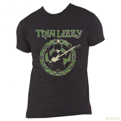 Thin Lizzy: Unisex T-Shirt: Celtic Ring (Black) (Back Print) (Small)