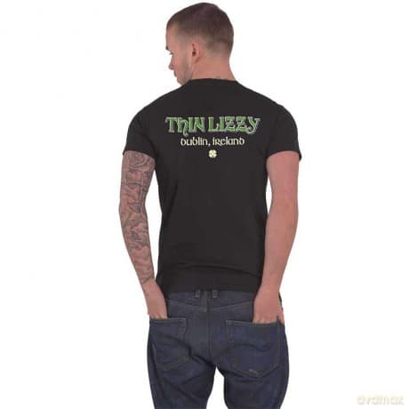 Thin Lizzy: Unisex T-Shirt: Celtic Ring (Black) (Back Print) (X-Large)