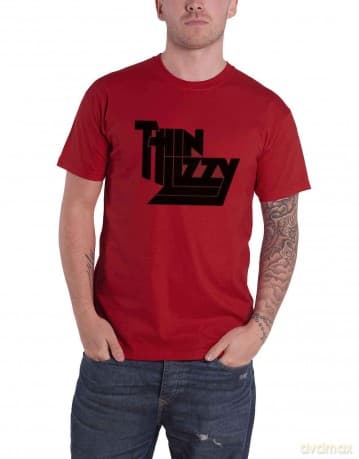 Thin Lizzy: Unisex T-Shirt: Logo (Red) (Large)
