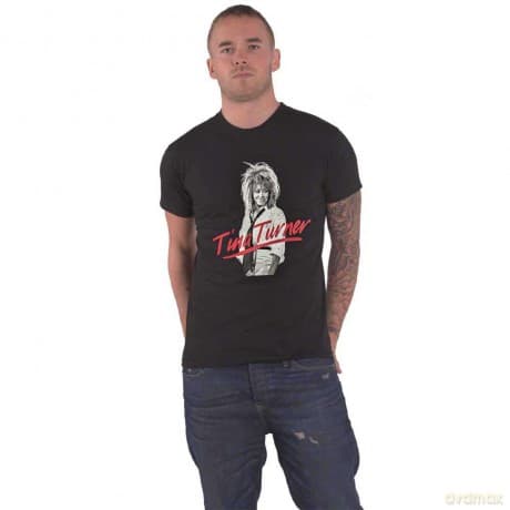 Tina Turner: Unisex T-Shirt: Red Logo (Black) (Small)
