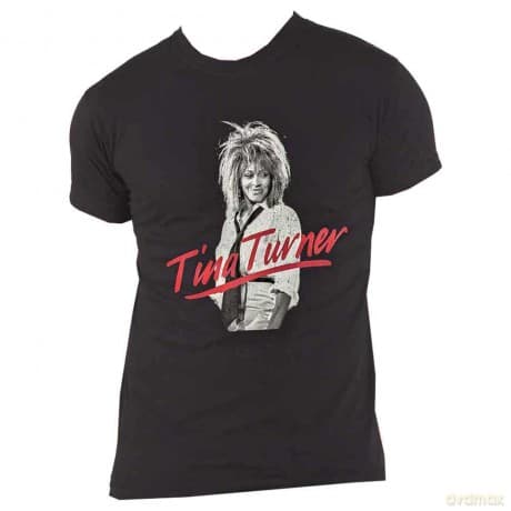 Tina Turner: Unisex T-Shirt: Red Logo (Black) (Small)