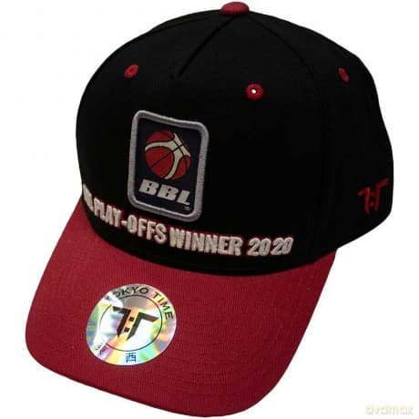 Tokyo Time: Unisex Baseball Cap: British Basketball League Play-Offs Winner 2020 (Black & Red)