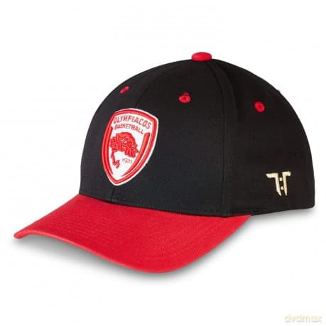 Tokyo Time: Unisex Baseball Cap: Euroleague Basketball Olympiacos Piraeus (Black & Red)