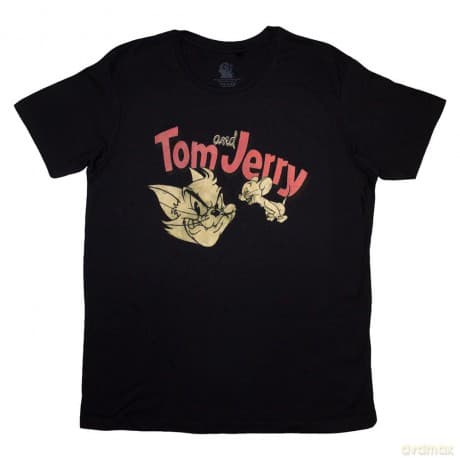Tom & Jerry: Unisex T-Shirt: Retro (Black) (Small)