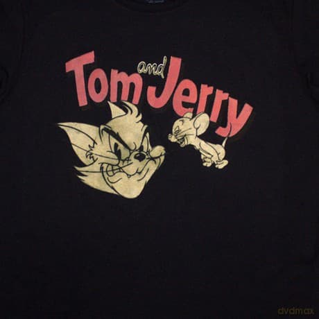 Tom & Jerry: Unisex T-Shirt: Retro (Black) (Small)