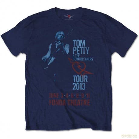 Tom Petty: & The Heartbreakers Men's Tee: Fonda Theatre (Soft Hand Inks) (Small)