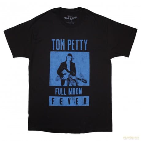 Tom Petty & The Heartbreakers: Unisex T-Shirt: Full Moon Fever Blue (Black) (XX-Large)