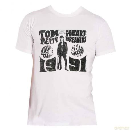 Tom Petty & The Heartbreakers: Unisex T-Shirt: Great Wide Open Tour (White) (Medium)