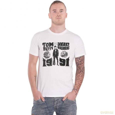 Tom Petty & The Heartbreakers: Unisex T-Shirt: Great Wide Open Tour (White) (Small)