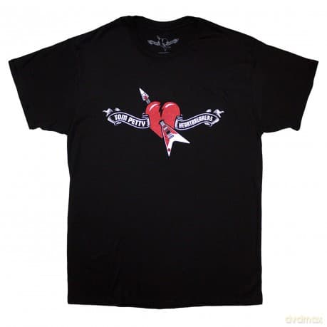 Tom Petty & The Heartbreakers: Unisex T-Shirt: Heart Logo (Black) (XX-Large)