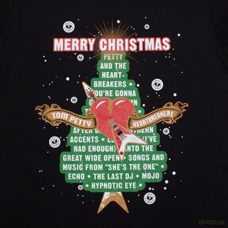 Tom Petty & The Heartbreakers: Unisex T-Shirt: Merry Christmas (Black) (Medium)