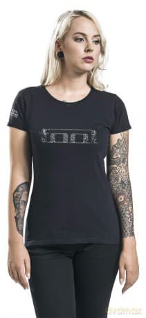 Tool: Ladies T-Shirt: Eyes Logo (Black) (Sleeve Print) (Large)