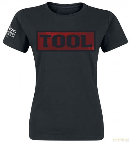 Tool: Ladies T-Shirt: Shaded Box (Black) (Back & Sleeve Print) (Medium)