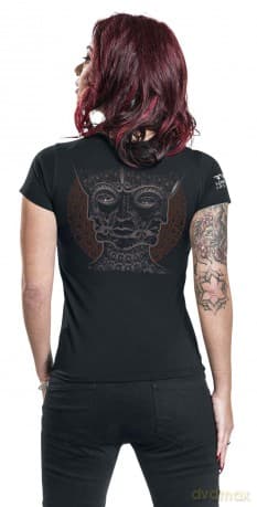 Tool: Ladies T-Shirt: Shaded Box (Black) (Back & Sleeve Print) (Small)