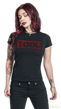 Tool: Ladies T-Shirt: Shaded Box (Black) (Back & Sleeve Print) (X-Large)
