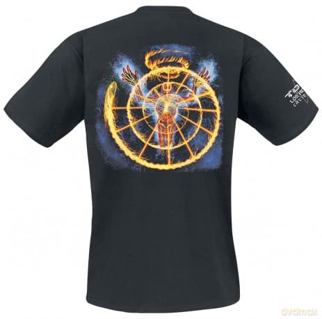 Tool: Unisex T-Shirt: Flame Spiral (Black) (Back & Sleeve Print) (Medium)