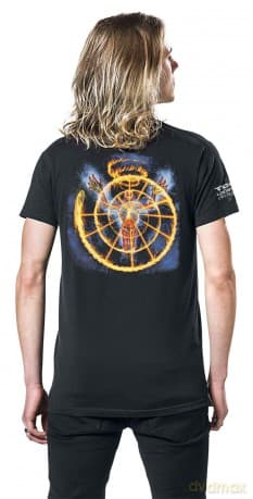 Tool: Unisex T-Shirt: Flame Spiral (Black) (Back & Sleeve Print) (Small)