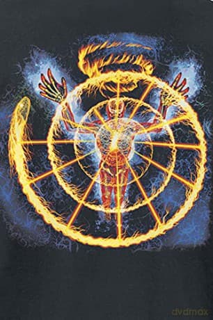 Tool: Unisex T-Shirt: Flame Spiral (Black) (Back & Sleeve Print) (X-Large)
