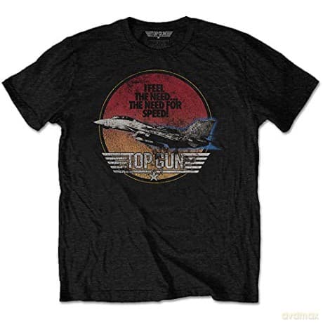 Top Gun: Unisex T-Shirt: Speed Fighter (Black) (Medium)