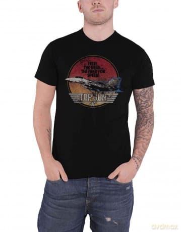 Top Gun: Unisex T-Shirt: Speed Fighter (Black) (Small)