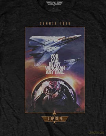 Top Gun: Unisex T-Shirt: Wingman Poster (Black) (Large)