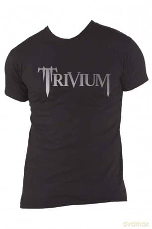 Trivium: Unisex T-Shirt: Classic Logo (Black) (Metalic Print) (Medium)