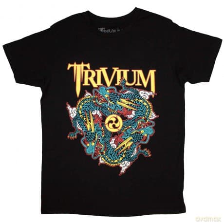 Trivium: Unisex T-Shirt: Dragon Circle Pit (Black) (Small)