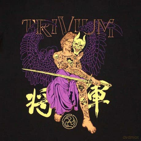 Trivium: Unisex T-Shirt: Kanji (Black) (Back Print) (Large)