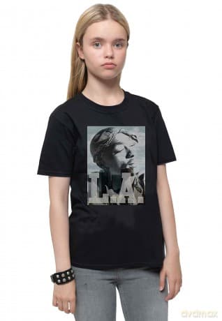 Tupac: Kids T-Shirt: LA Skyline (Black) (11-12 Years)