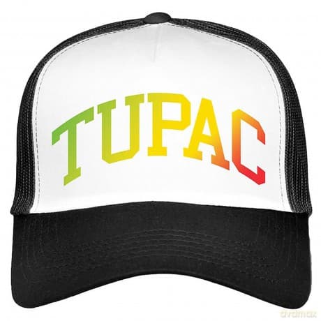 Tupac: Unisex Mesh Back Cap: Gradient Logo (Black & White)