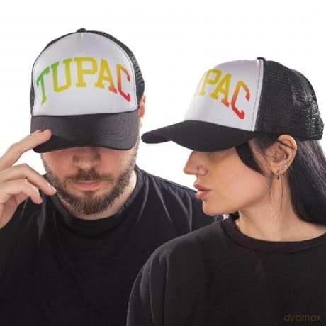 Tupac: Unisex Mesh Back Cap: Gradient Logo (Black & White)