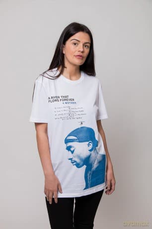 Tupac: Unisex T-Shirt: A River â? (White) (Large)