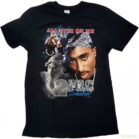 Tupac: Unisex T-Shirt: All Eyez Homage (Black) (Medium)