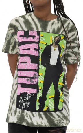 Tupac: Unisex T-Shirt: All Eyez On Me (Green) (Wash Collection) (Medium)