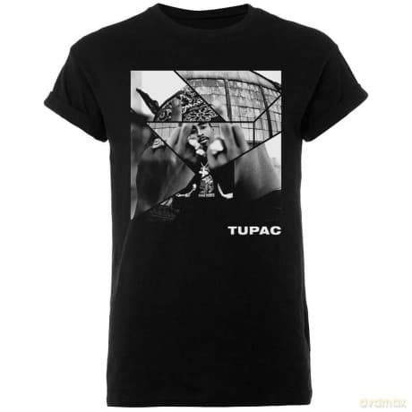Tupac: Unisex T-Shirt: Broken Up (Black) (Medium)