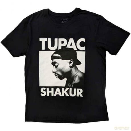 Tupac: Unisex T-Shirt: Eyes Closed (Black) (X-Large)
