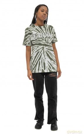 Tupac: Unisex T-Shirt: Gothic Logo (Green) (Wash Collection) (Large)