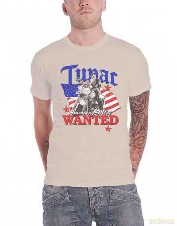 Tupac: Unisex T-Shirt: Most Wanted (Sand) (XX-Large)
